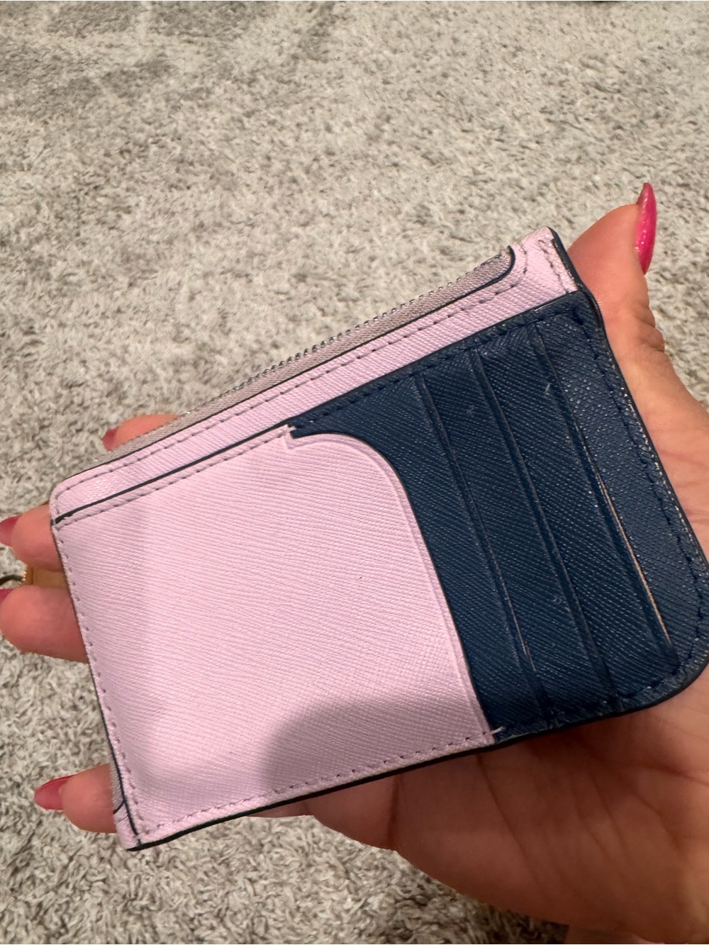 kate spade Light Pink Zip Card Wallet with Key Ring - Picture 2 of 3